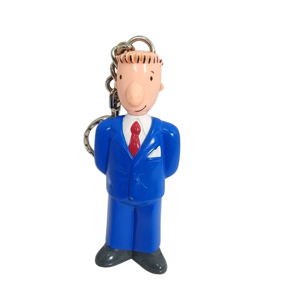 Nickelodeon Doug Business Suit Keychain Vtg‎ 1990s McDonalds Blue Toy Bouquet
